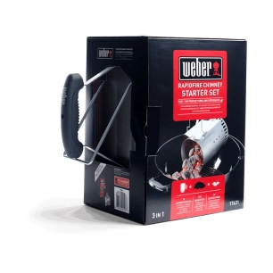 Kit cheminée d’allumage barbecue avec 2 kg briquettes et allume-feux RapidFire - WEBER