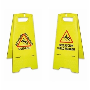 Panneau Jaune Attention Sol Mouillé 62cm H Normaluz - Nmz