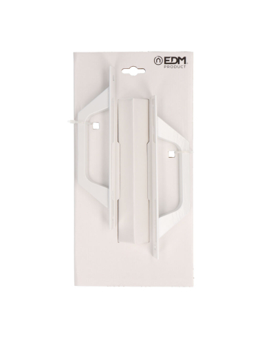 Blister Poignée Plaque Droite 6804 Aluminium Blanc Edm