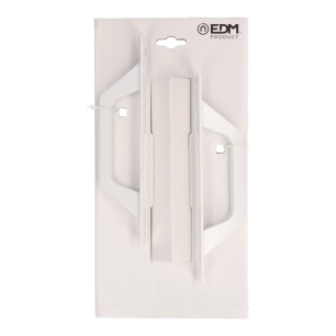 Blister Poignée Plaque Droite 6804 Aluminium Blanc Edm