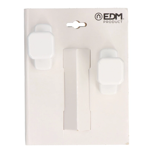 Bouton Recuperable Blister 6807 Aluminium Blanc Edm