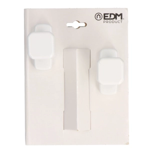 Bouton Recuperable Blister 6807 Aluminium Blanc Edm