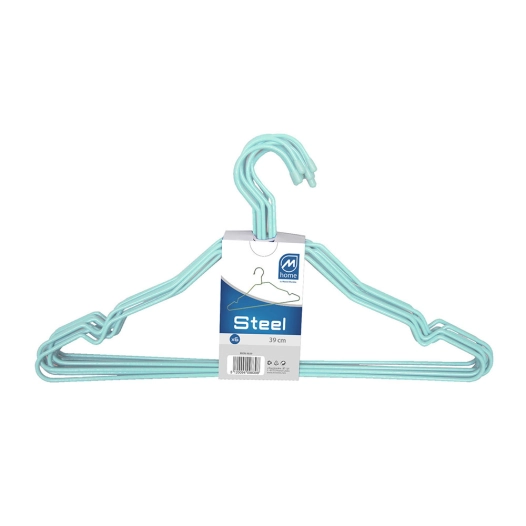 Lot De 10 Cintres Fil Couleurs Assorties Bleu-Marron 39 Cm