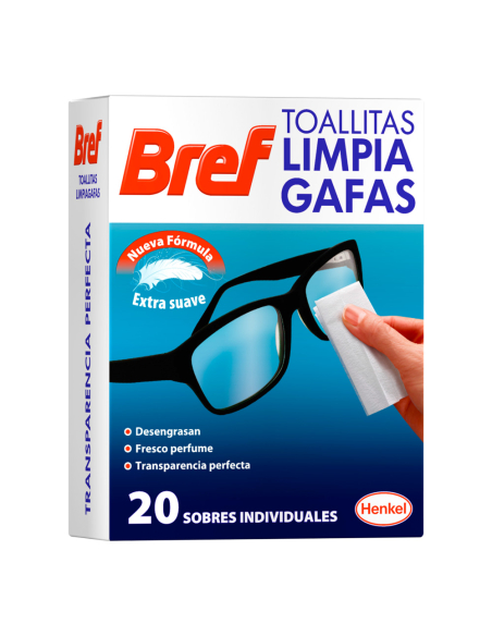 Lingettes Bref Lunettes Individuelles Nettoyage Optique Anti-Traces - BREF