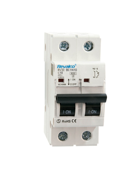 Disjoncteur 10A U+N Protection électrique magnéto-thermique - REVALCO