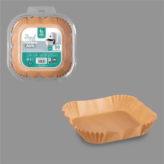 Friteuse En Papier Carré 16x16cm 730226 Best Products