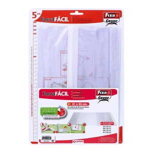 Lot De 5 Protege-Livres Ajustables De Pvc Transparent 310x530mm Grafoplas
