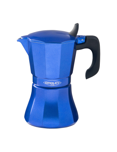 ''MACHINE À Café En Aluminium De 6 Tasses Modele: ''''PETRA'''' Oroley Couleur Bleu.''