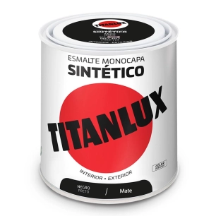 Émail Synthétique Motte Noir Monocouche 250ml Titanlux 5809005