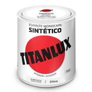 Émail Synthétique Monocouche Blanc Avec Décor Brillant 250ml Titanlux 5809018