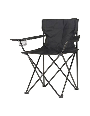Chaise De Camping Pliante 80x83.5x51cm Couleur Noire