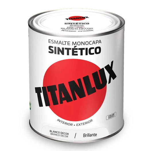 Émail Synthétique Monocouche Blanc Brillant Decoration 750ml Titanlux 5809019