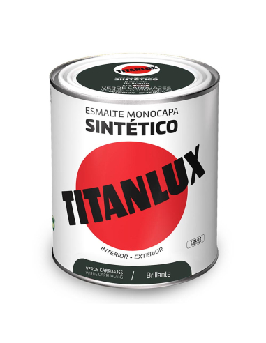 Émail Synthétique Brillant Monocouche Vert Chariots 750ml Titanlux 5808988