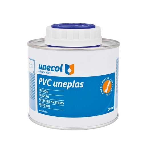 Pvc Uneplas, Flacon Metal 500ml Avec Pinceau A2041 Unecol