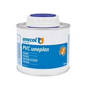 Pvc Uneplas, Flacon Metal 500ml Avec Pinceau A2041 Unecol