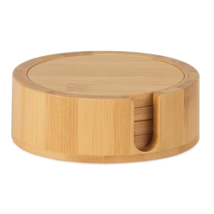 Dessous De Verre En Bambou Avec Support Ø11x4cm Ms72076 Andrea House