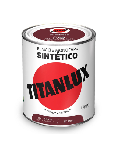 Émail Synthétique Monocouche Rouge Chariot Brillant 750ml Titanlux 5808985
