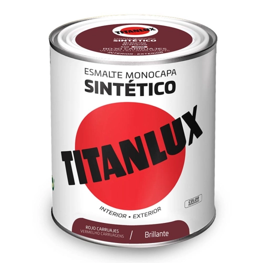 Émail Synthétique Monocouche Rouge Chariot Brillant 750ml Titanlux 5808985