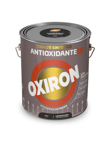 Émail Synthétique Métallique Anti-Rouille Oxiron Lisse Effet Forge Noir 4l Titan 5809095