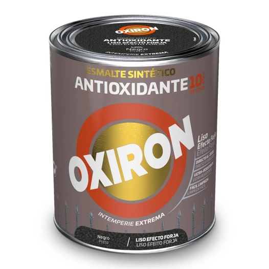 Émail Synthétique Métallique Antioxydant Oxiron Lisse Noir Effet Forge 250ml Titan 5809096