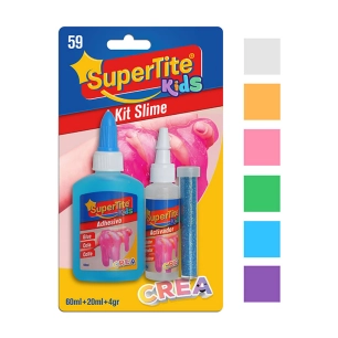 Kit Slime, Blister 60ml X 20ml X 4g A2759 Supertite Couleurs / Modèles Assortis