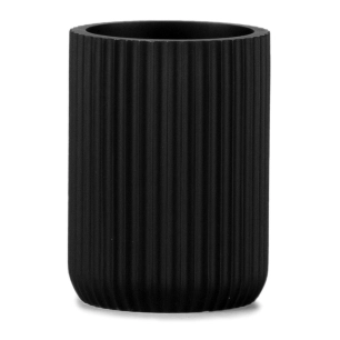 Andrea House Résine Noir Mat Porte Brosse À Dents Ø7x9,5cm