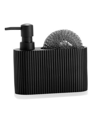 Distributeur Pol Est Noir 16,5x5,5x15cm Cc71087 Andrea House