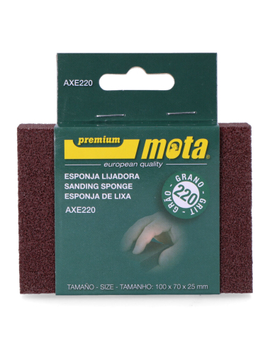 Éponge Abrasive Oxyde d'Aluminium G220 Ponçage fin, souple et réutilisable - MOTA HERRAMIENTAS
