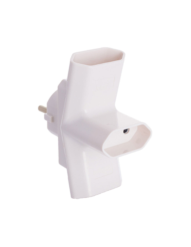Fiche Triple Bipolaire 16a 250v 4mm 3680w Blanche. Solera 15097. - Solera