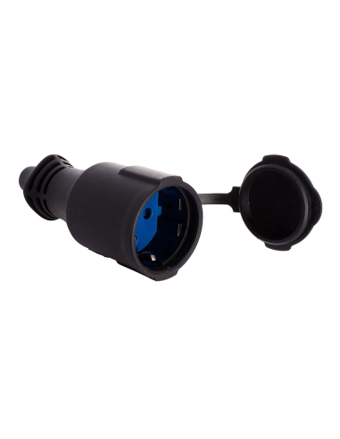 Base A Air En Caoutchouc Avec Couvercle 16a 250v T/Tl Ip44 4.8mm Noir Solera 5707c - Solera