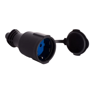 Base A Air En Caoutchouc Avec Couvercle 16a 250v T/Tl Ip44 4.8mm Noir Solera 5707c - Solera