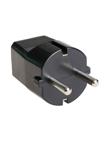 Fiche Schuko 16a 250v T/Tl 4.8mm Noir. Solera 6428n. - Solera