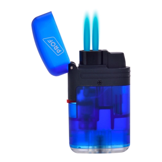 Briquet Transparent Tempête Double Flamme Couleurs Assorties.
