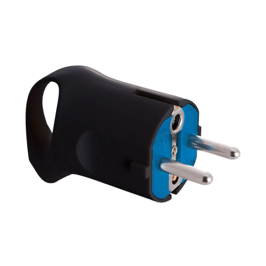 3 Fiche Schuco 4.8mm 16a 250v T/Tl Noir. Avec Anneau Pour Un Retrait Facile. Solera 6566an. - Solera