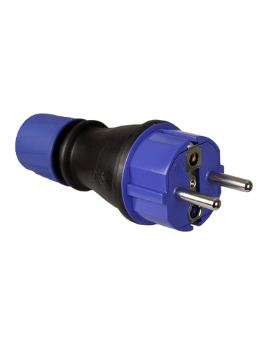 Fiche Schuco De Caoutachouc 4.8mm 16a 250v T/Tl Ip54 Noir. Avec Glande Solera 706t. - Solera