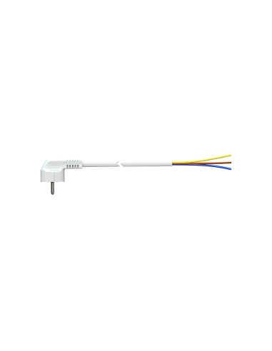 Cable Avec Fiche Schuko 2m 3x1.5mm 4.8mm 16a 250v T/Tl Blanc. Solera 7000/2. - Solera