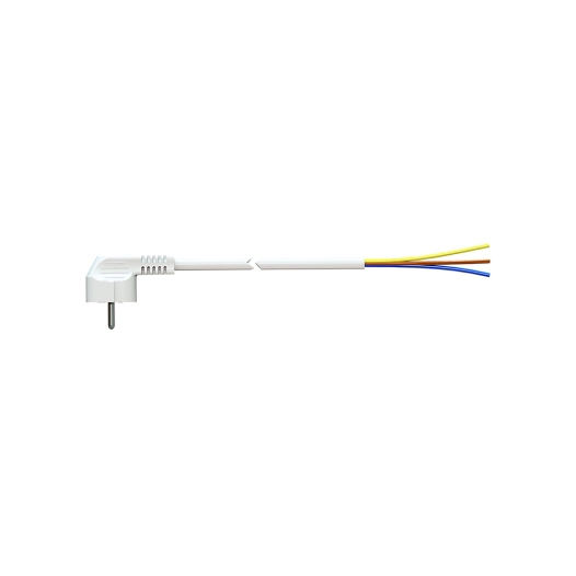 Cable Avec Fiche Schuko 2m 3x1.5mm 4.8mm 16a 250v T/Tl Blanc. Solera 7000/2. - Solera