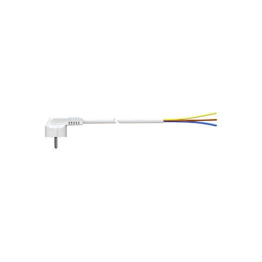 Cable Avec Fiche Schuko 1.5m 3x1.5mm 4.8mm 16a 250v T/Tl Blanc. Solera 7000/1.5 - Solera