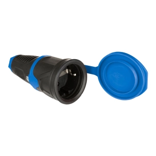 Base A Air En Caoutchouc Avec Couvercle 16a 250v T/Tl Ip54 4.8mm Noir. Solera 57. - Solera