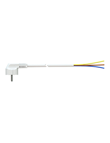 Cable Avec Fiche Schuko 5m 3x1.5mm 4.8mm 16a 250v T/Tl Blanc. Solera 7000/5. - Solera