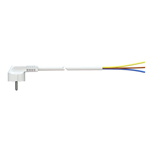 Cable Avec Fiche Schuko 5m 3x1.5mm 4.8mm 16a 250v T/Tl Blanc. Solera 7000/5. - Solera