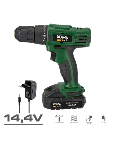 Malette Avec Perceuse Et Tournevis À Batterie 14,4 1 500 Mah Koma Tools