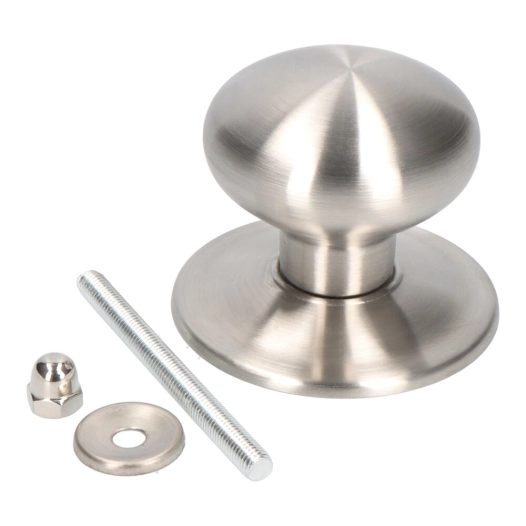 Blister Bouton De Porte Lisse Pp02 70mm Inox. Micel