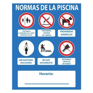 Panneau Normes Piscine Pvc 0.4mm 500x400mm Normaluz - Nmz