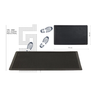 Paillasson Industriel En Caoutchouc 70x40cm Hidalgo - Hidalgo