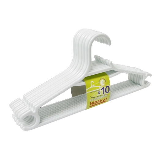 4 Lot De 10 Cintres Économiques Hidalgo Blancs. - Hidalgo