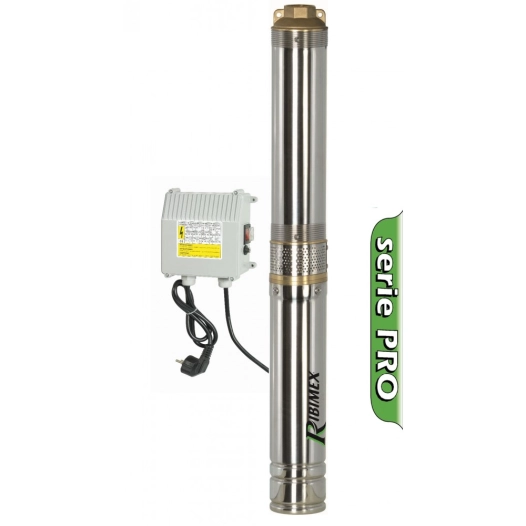 Pompe immergée 90mm grande profondeur 14 turbines 750w INOX - RIBIMEX