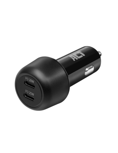 chargeur rapide pour voiture usb-c 2 ports 45w avec power delivery