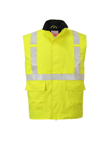Bodywarmer Hi-Vis Bizflame antistatique et FR - S - Jaune - PORTWEST