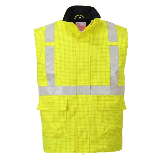 Bodywarmer Hi-Vis Bizflame antistatique et FR - XXL - Jaune - PORTWEST